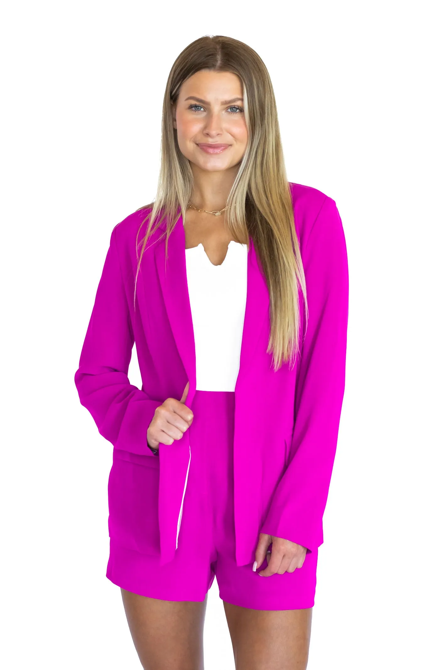 Nothing New Purple Knit Blazer