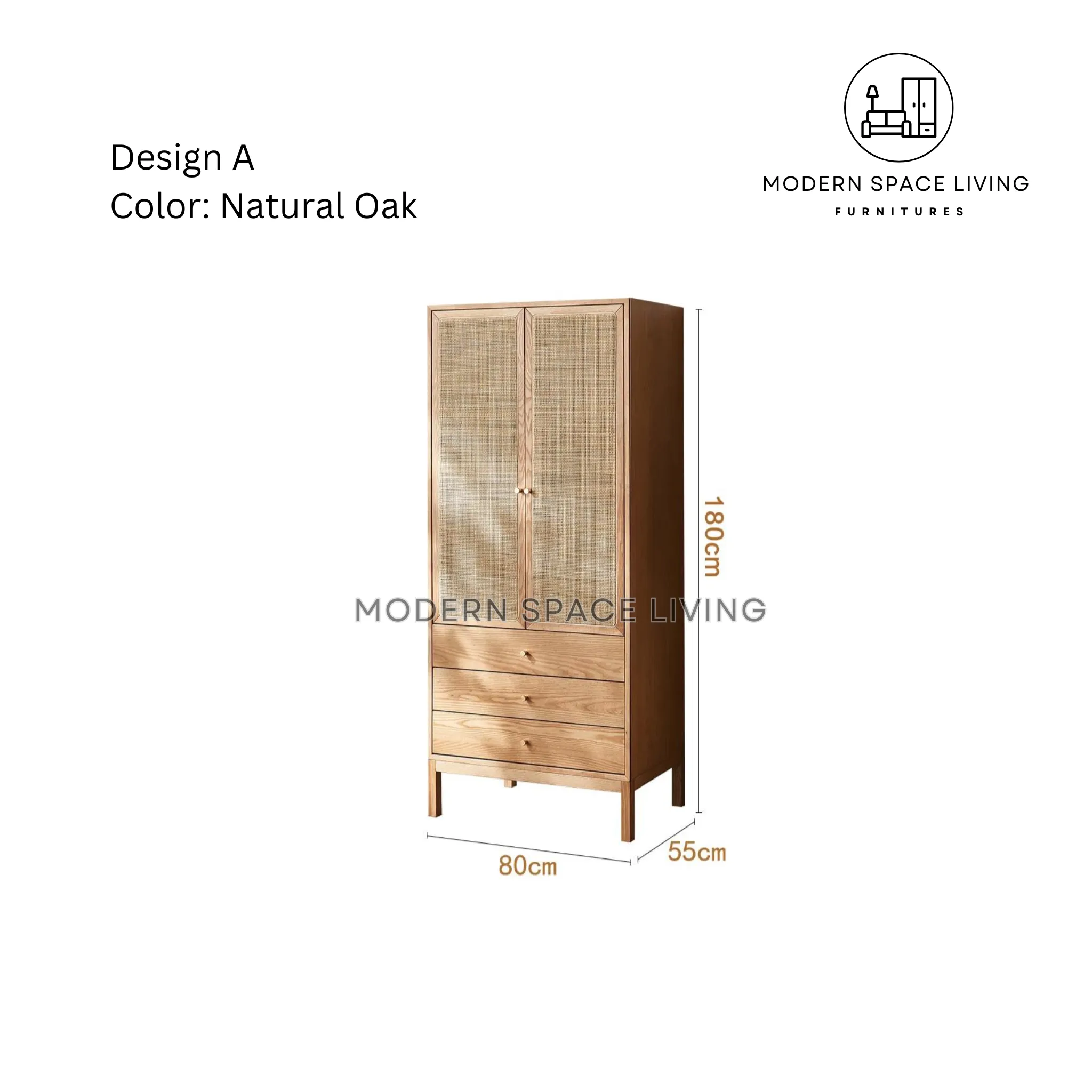 ODESSA Japandi Solid Wood Wardrobe