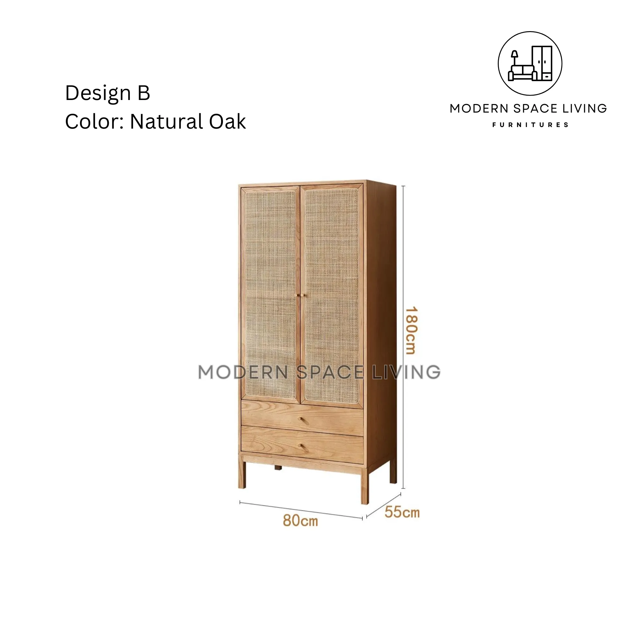 ODESSA Japandi Solid Wood Wardrobe