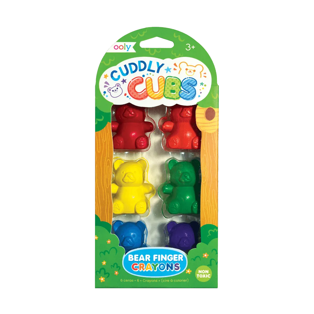 Ooly - Cuddly Cubs Bear Finger Crayons - Set of 6