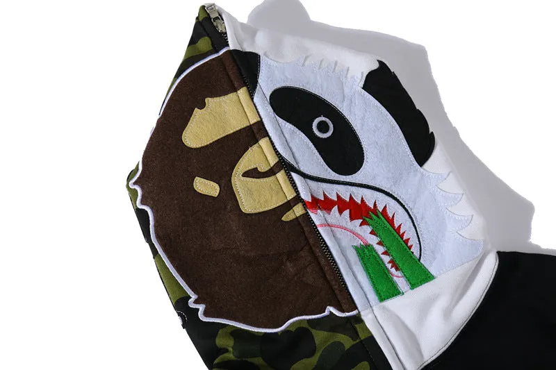 Panda Head Stitching Hoodie