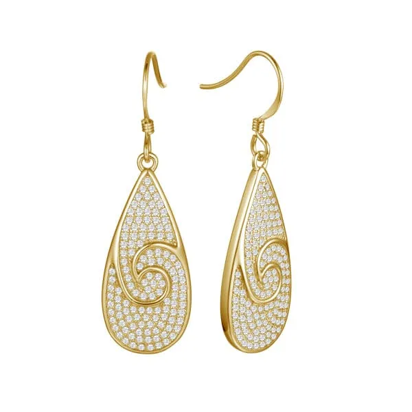 Pavé Nalu Teardrop Earrings