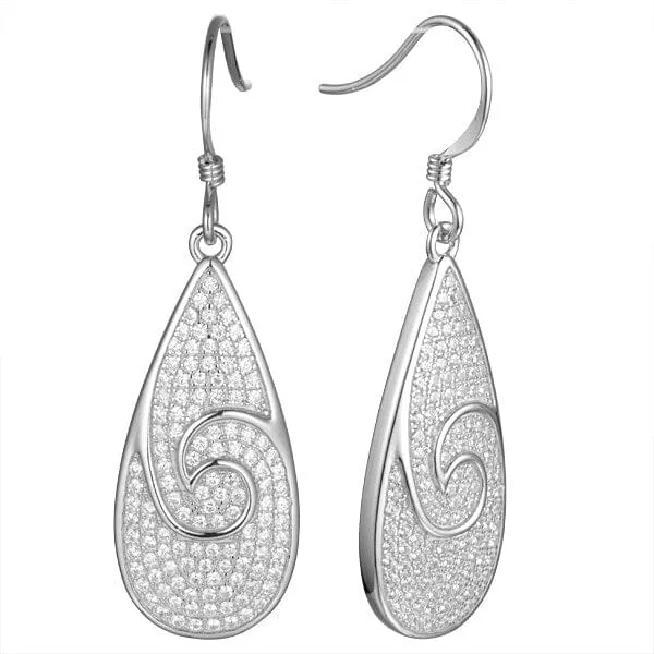 Pavé Nalu Teardrop Earrings