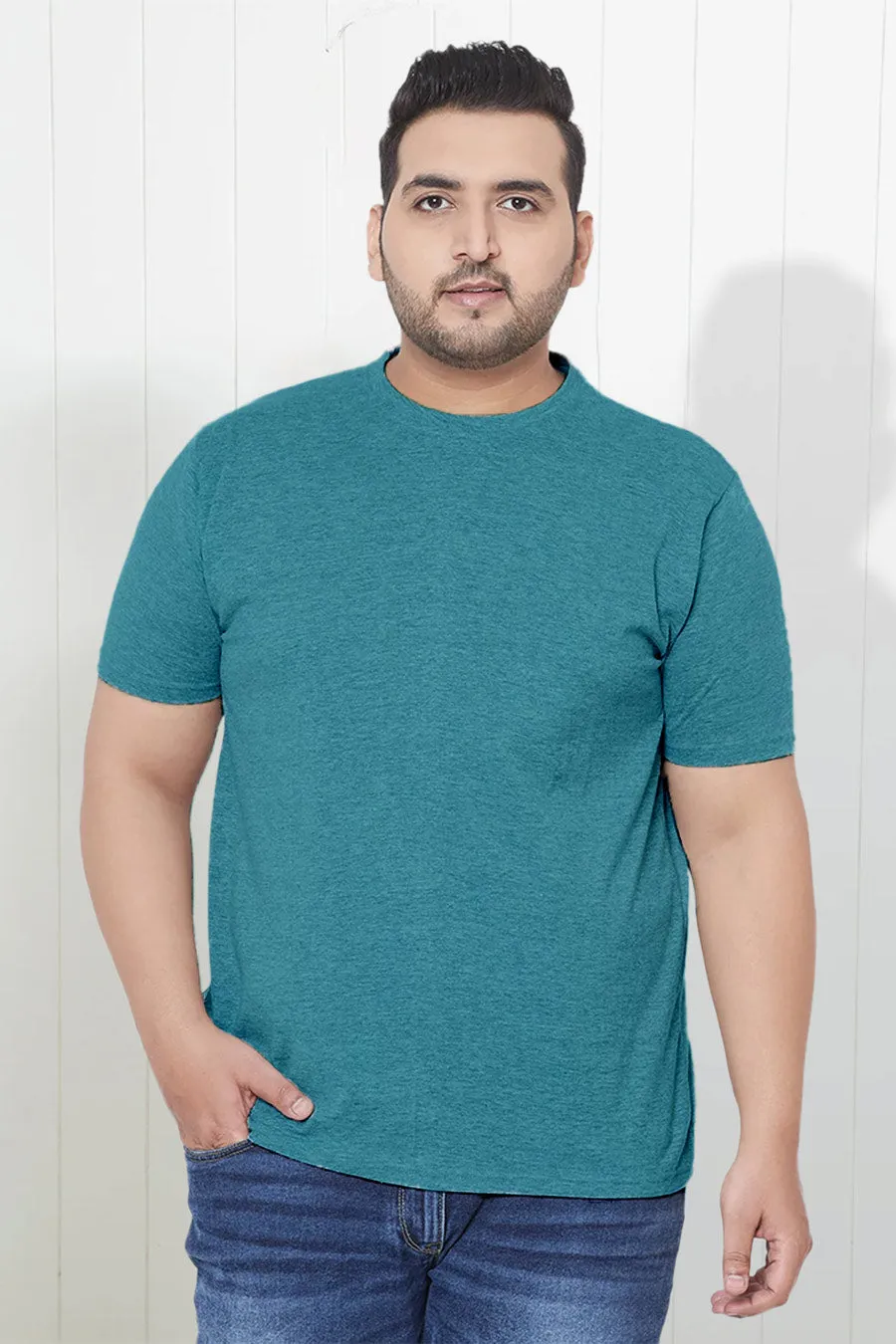 Plus Size - Cerulean Melange - Classic Crew