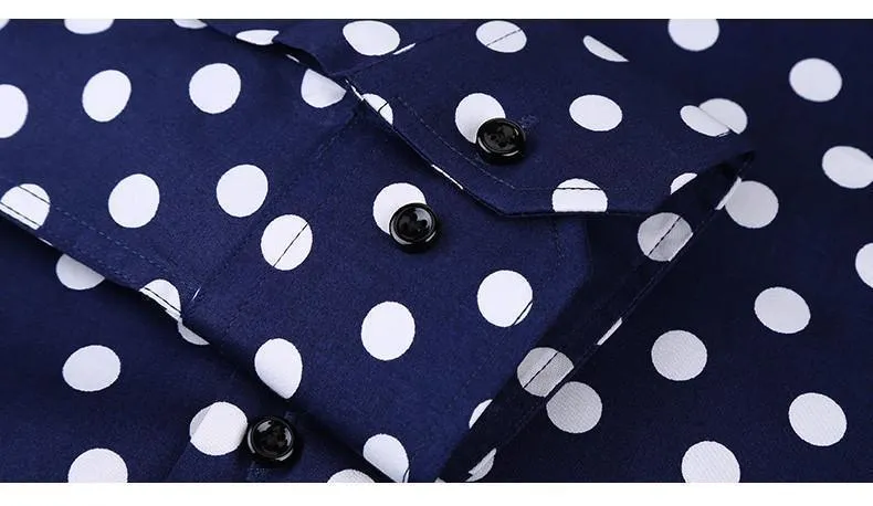 Polka Dot Dress Shirt For Men