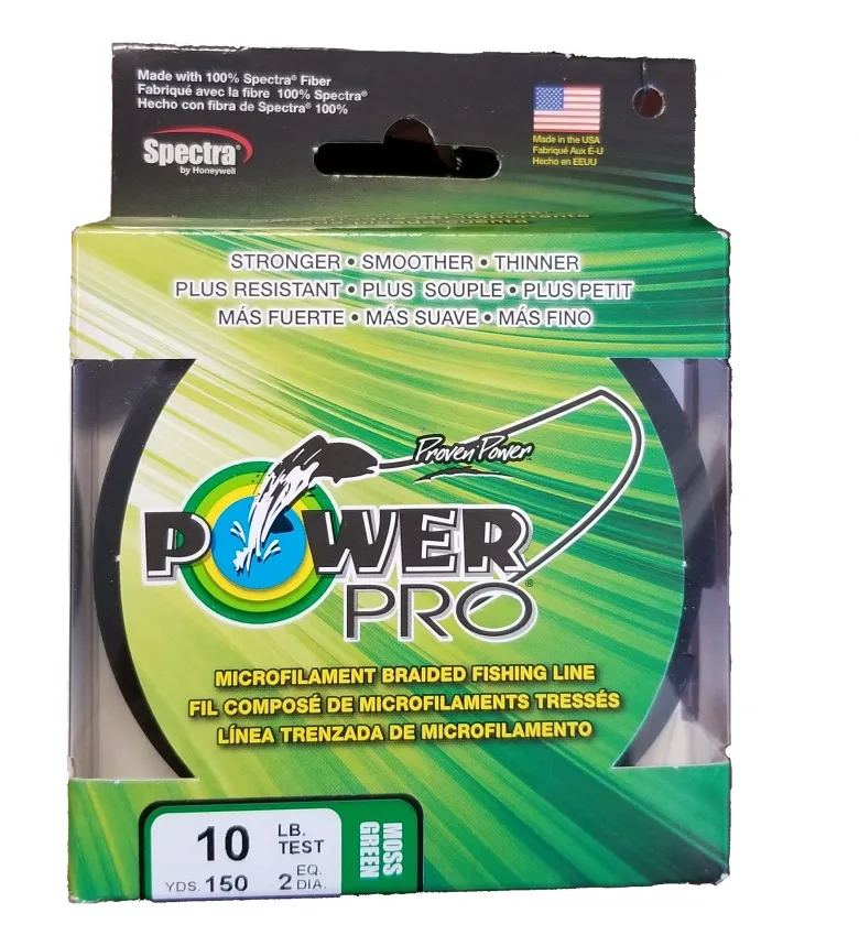 Power Pro Moss Green 10 lb 150 yds Braided Fishing Line