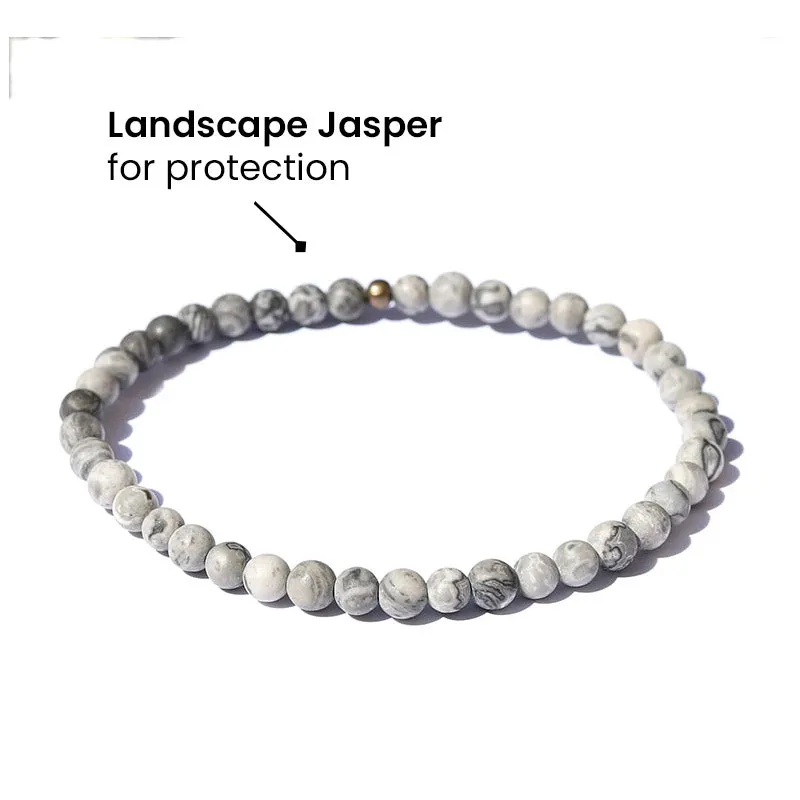 Protection Matte Landscape Jasper Bracelet