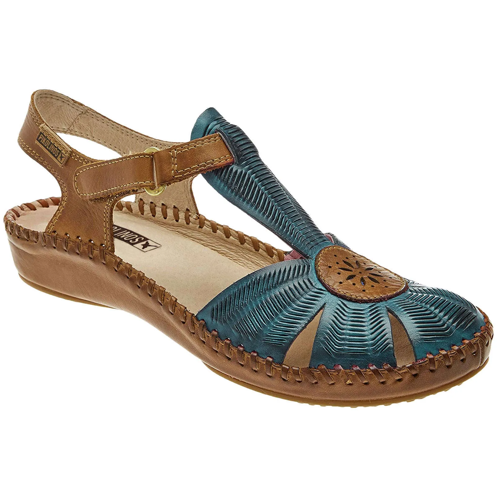 Puerto Vallarta Calfskin Leather Women's Ankle Strap Sandals