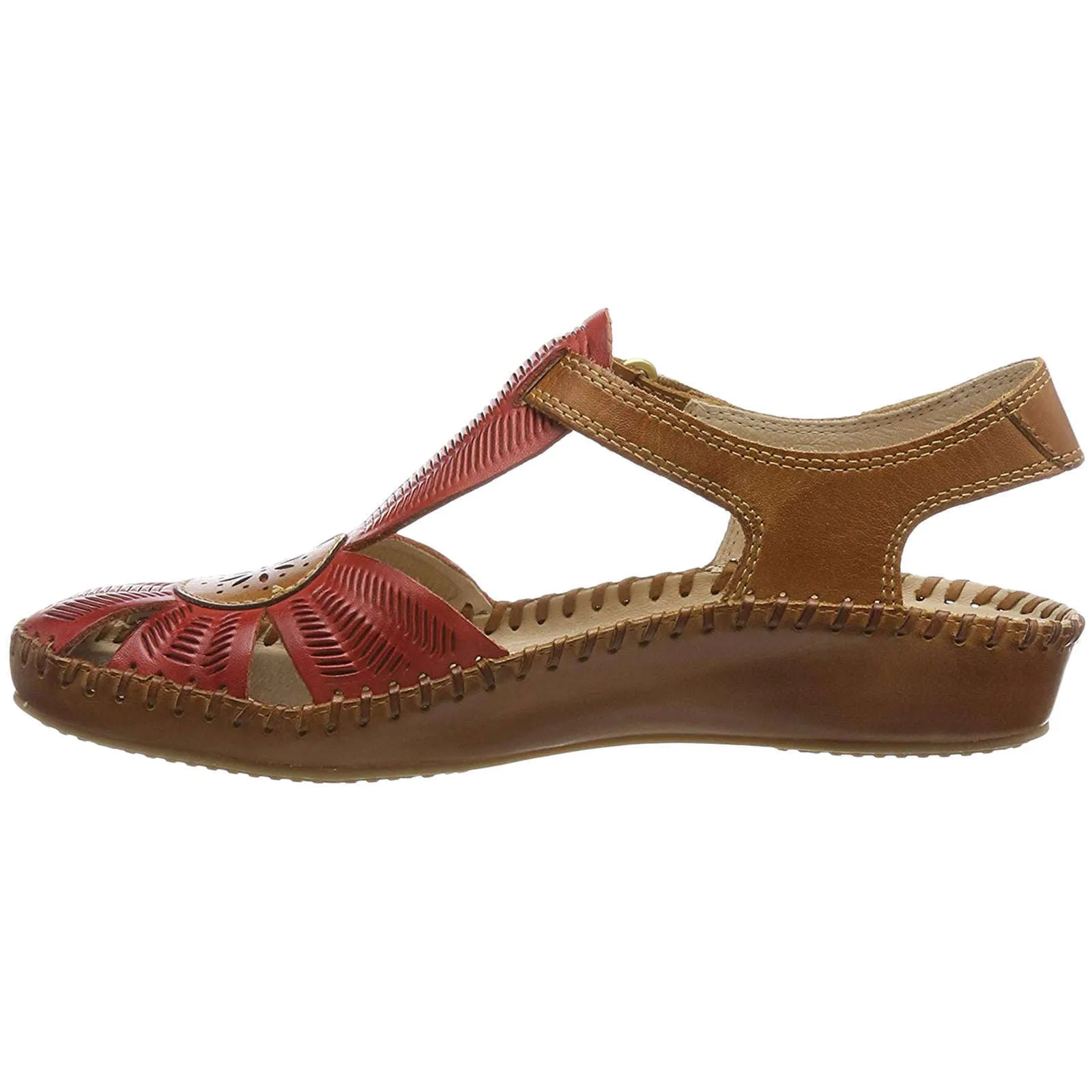 Puerto Vallarta Calfskin Leather Women's Ankle Strap Sandals