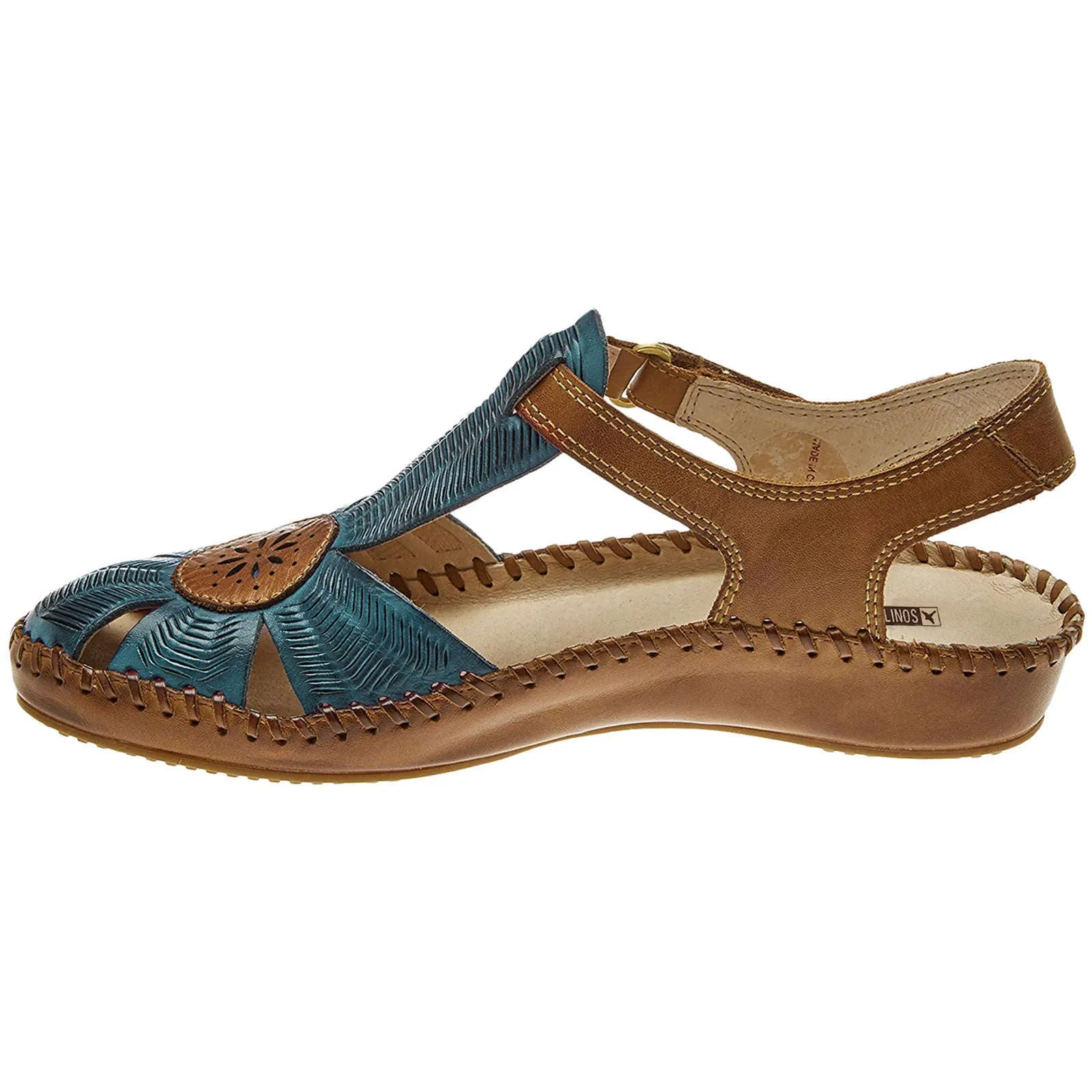 Puerto Vallarta Calfskin Leather Women's Ankle Strap Sandals