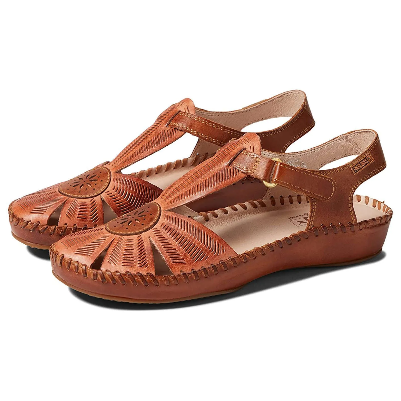 Puerto Vallarta Calfskin Leather Women's Ankle Strap Sandals