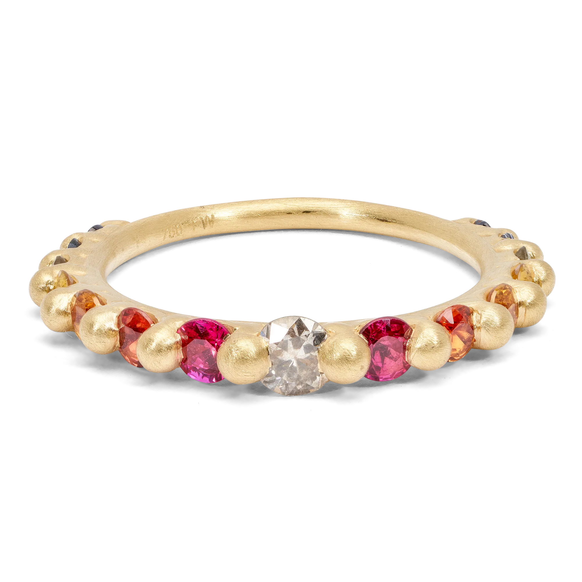 Rainbow Jasmine Ring with Diamonds - Made to Order