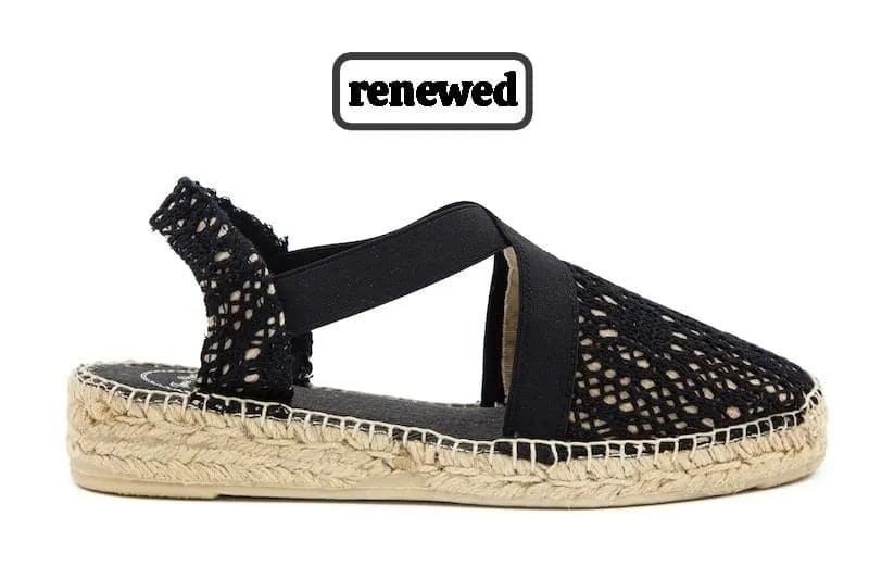 Renewed Floral Cotton Blend Wedge Espadrille for Women - Evian-G