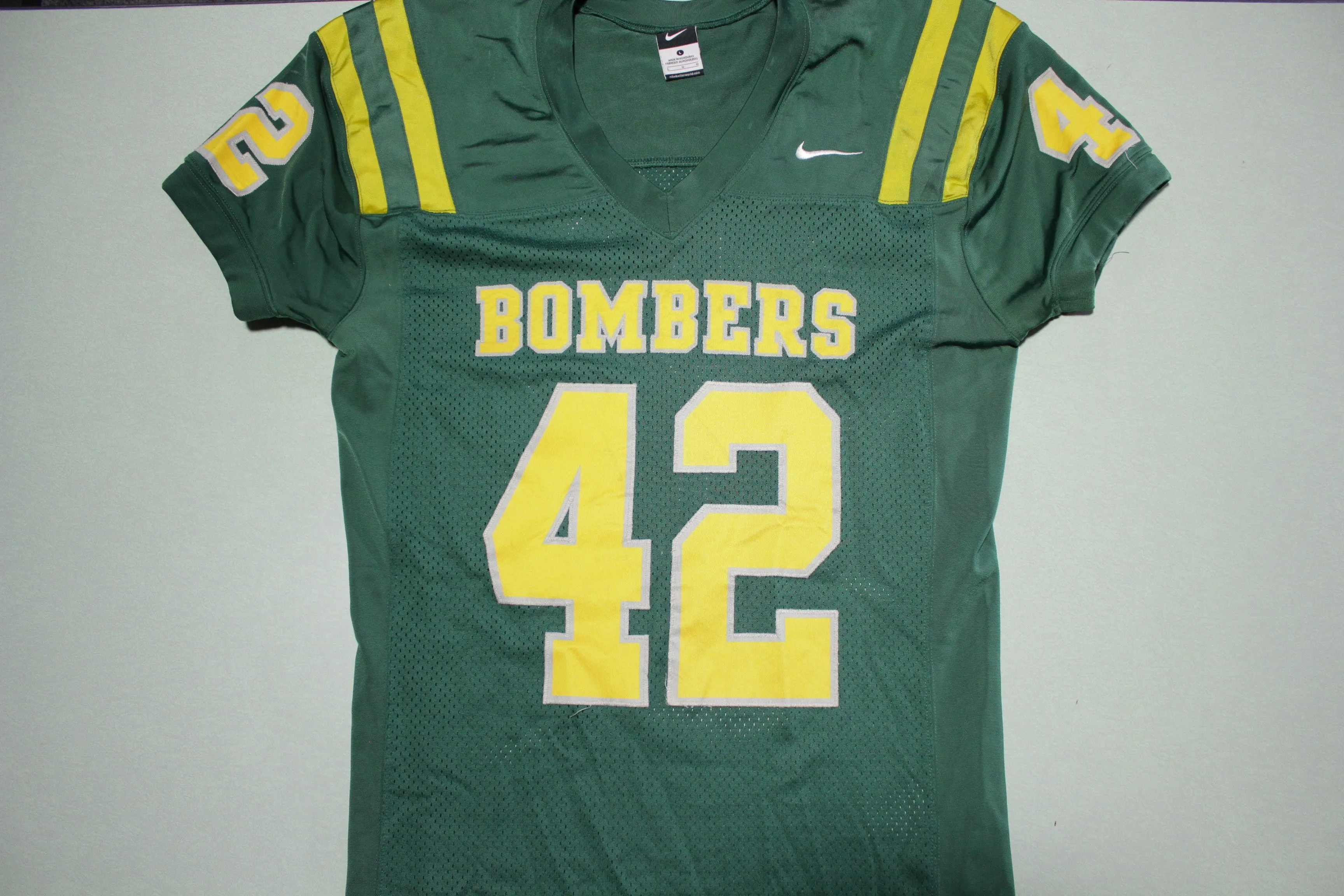 Richland Bombers Nike Team Sports 00's Game Worn Mushroom Cloud Football Jersey