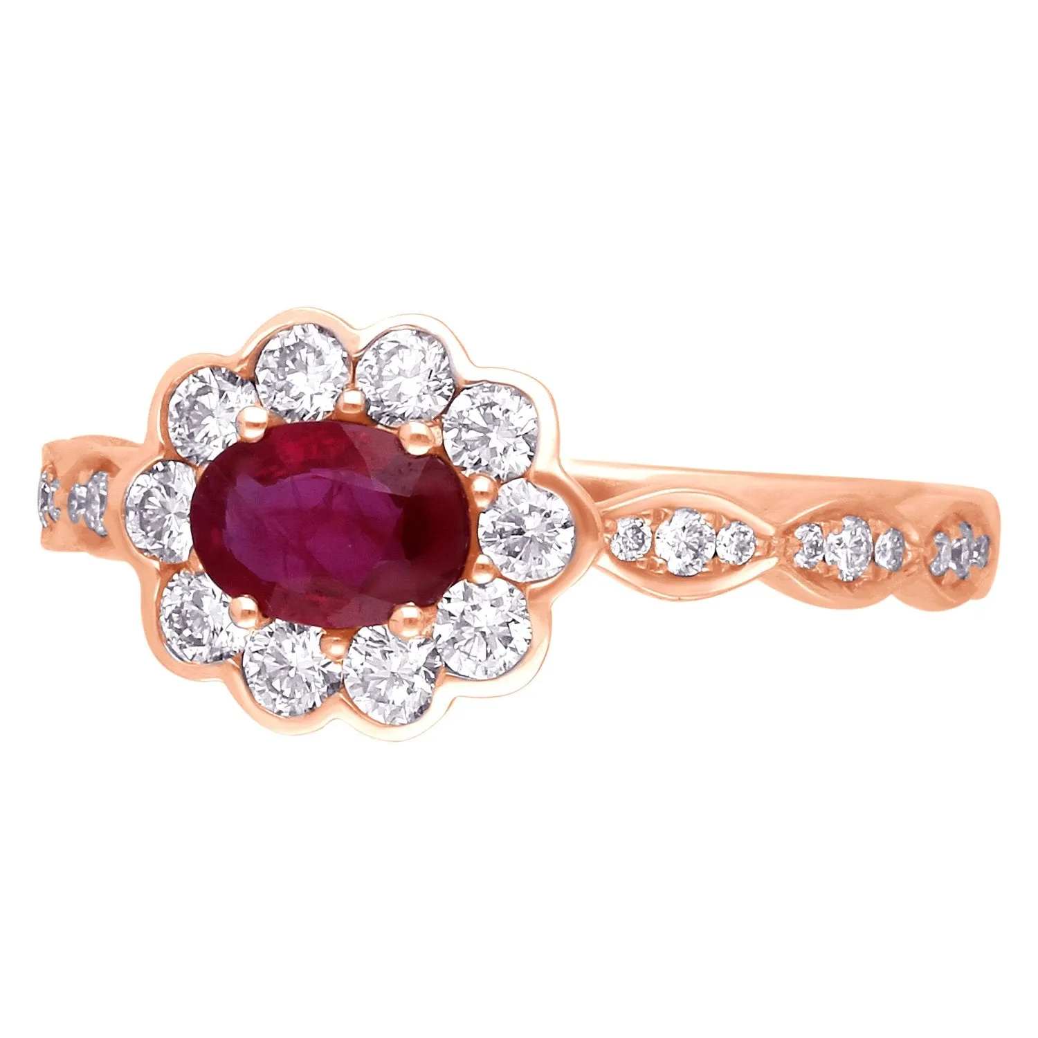 Rose Gold Ruby & Diamond Heirloom Ring