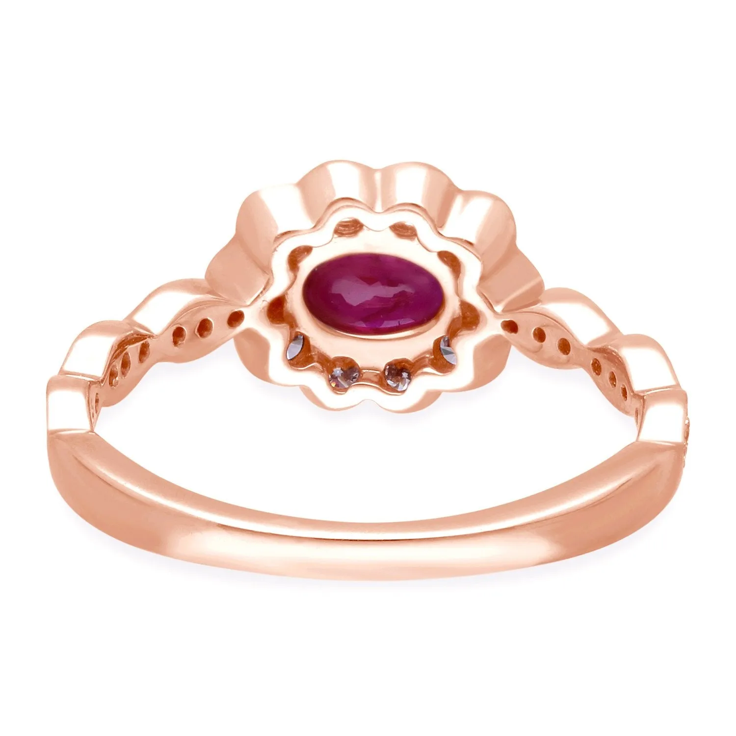 Rose Gold Ruby & Diamond Heirloom Ring