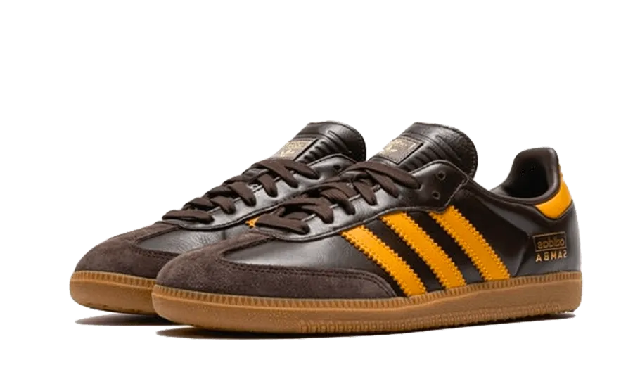 Samba OG Dark Brown Yellow