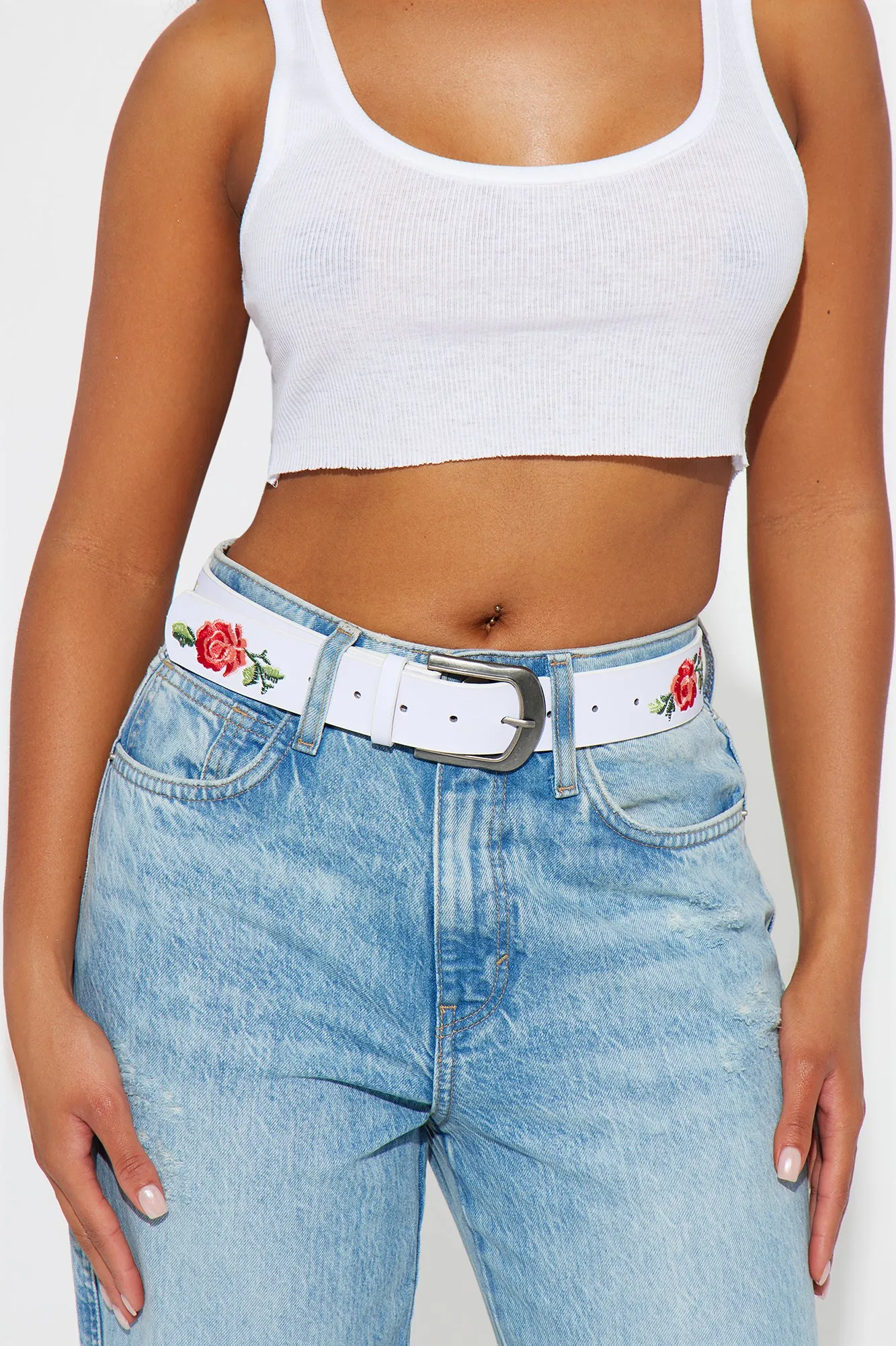 Send Roses Belt - White