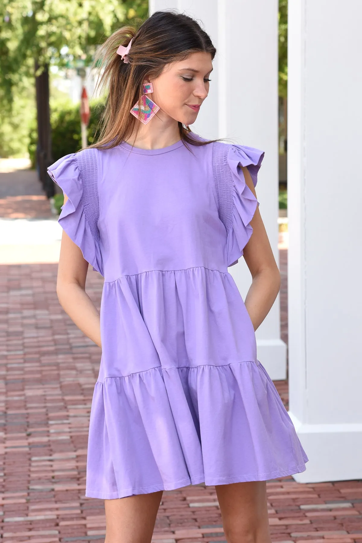 SERVING LOOKS DRESS- PURPLE