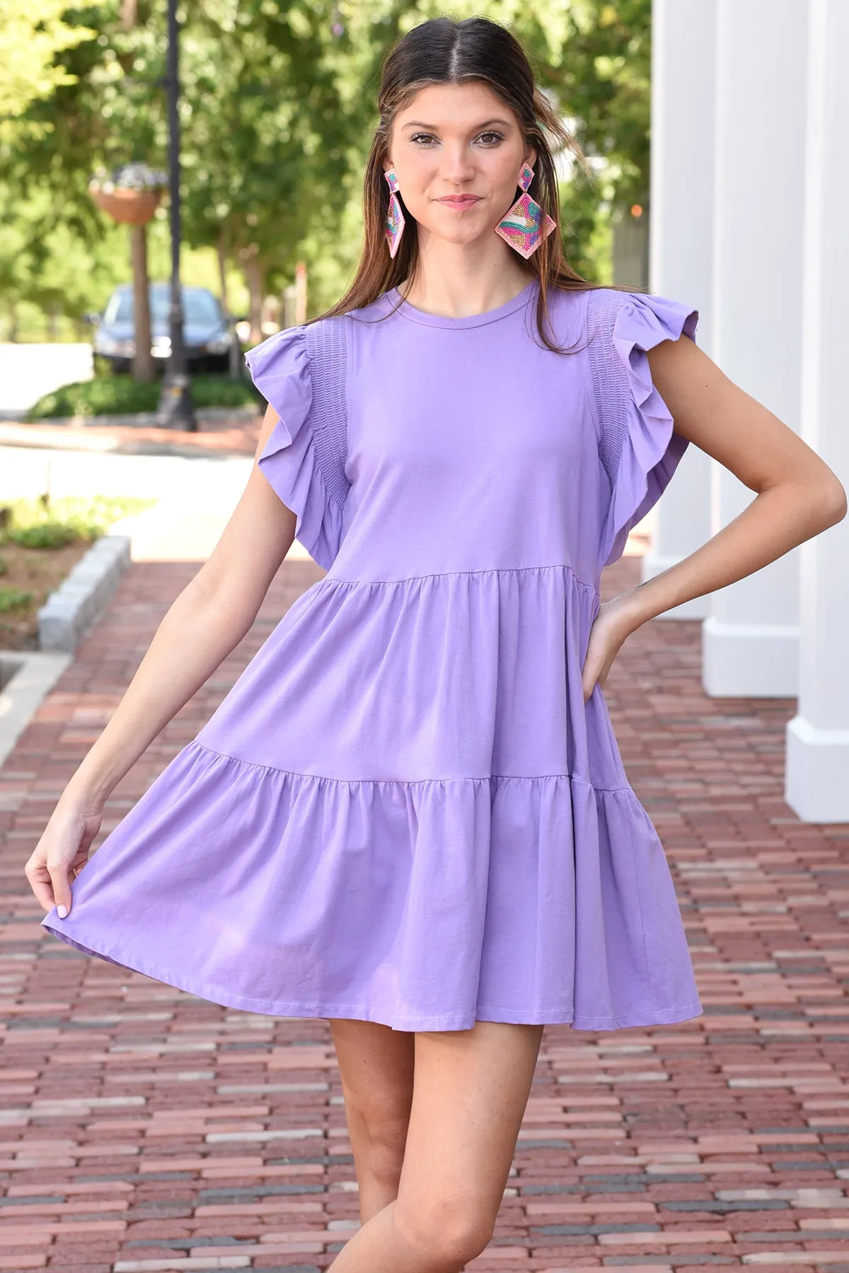 SERVING LOOKS DRESS- PURPLE