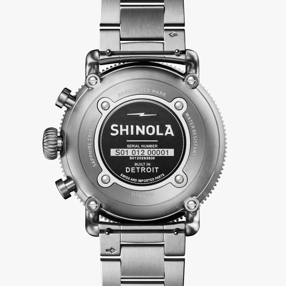 Shinola 48MM Runwell Sport Chrono 48mm Green Titanium Watch S0120282839