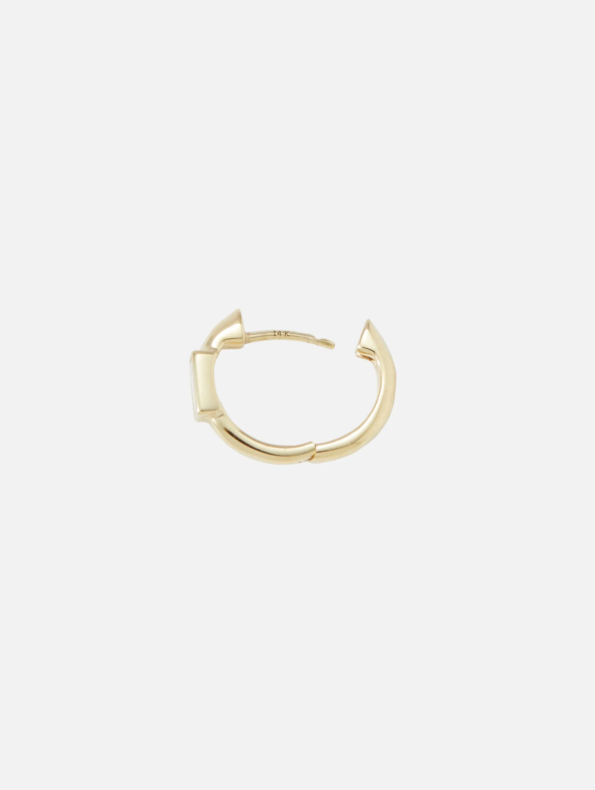 Single Classic Baguette Huggie Hoop