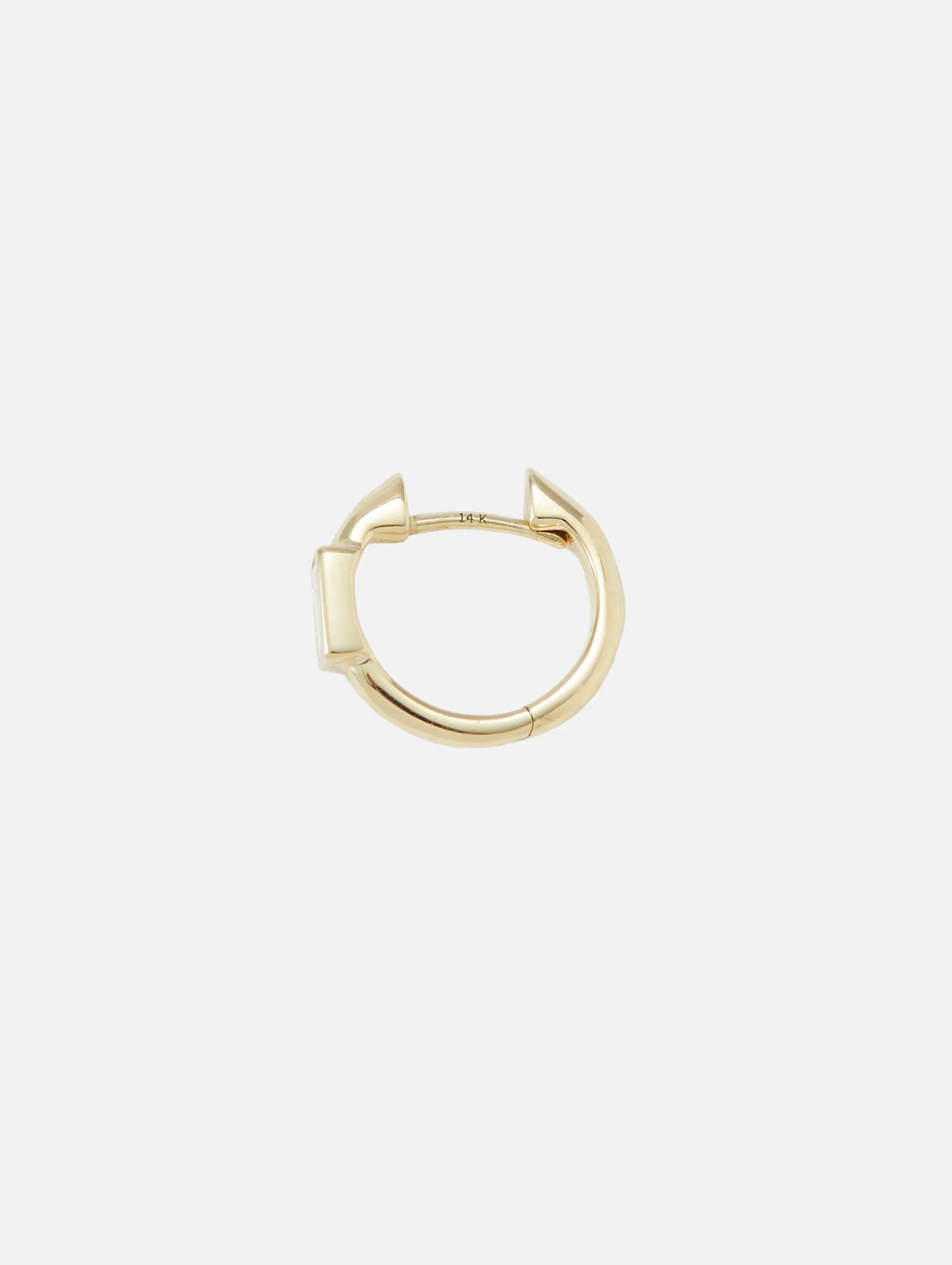 Single Classic Baguette Huggie Hoop