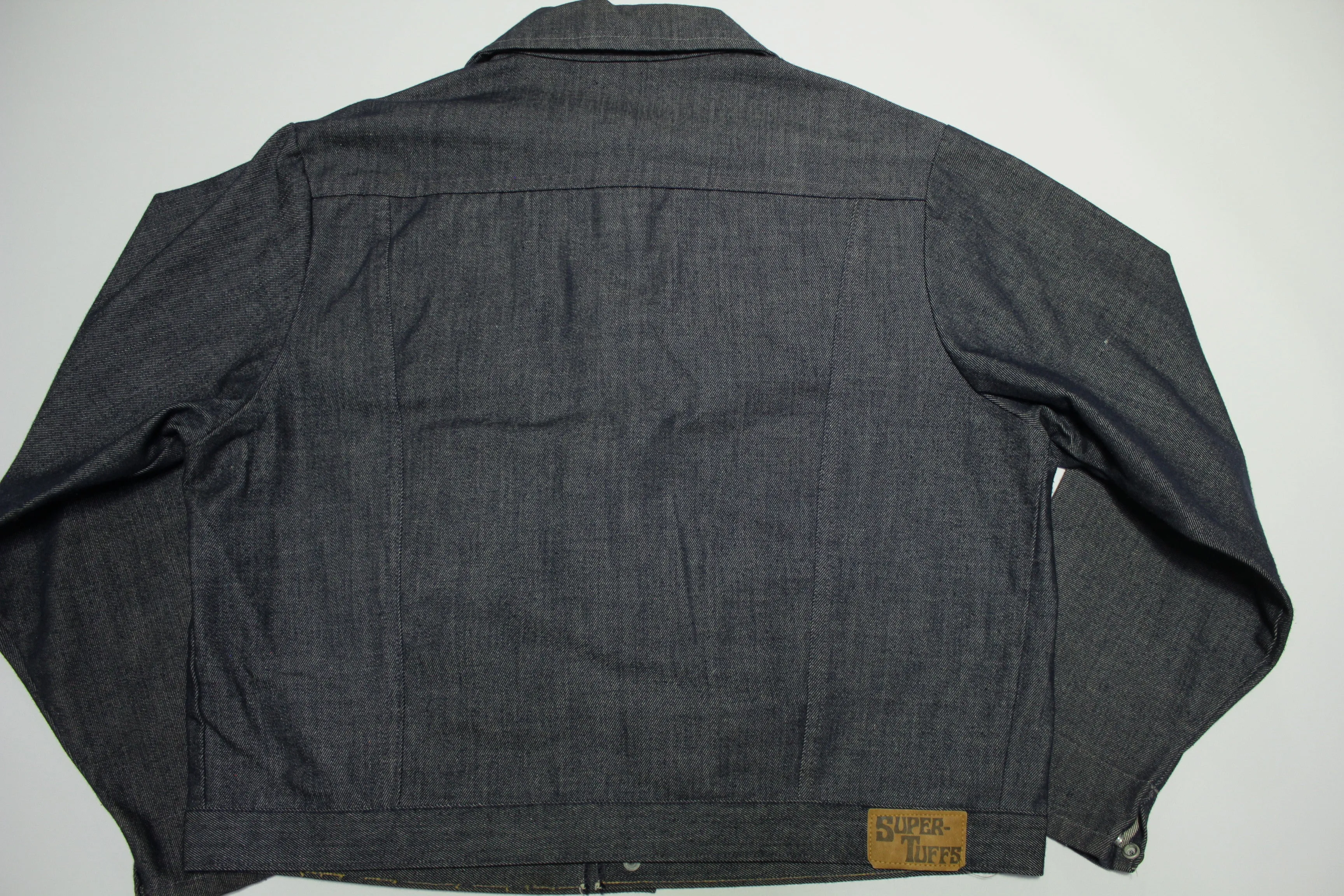 Super Tuffs Dark Wash 70's Two Pocket Snap Denim Jean Jacket