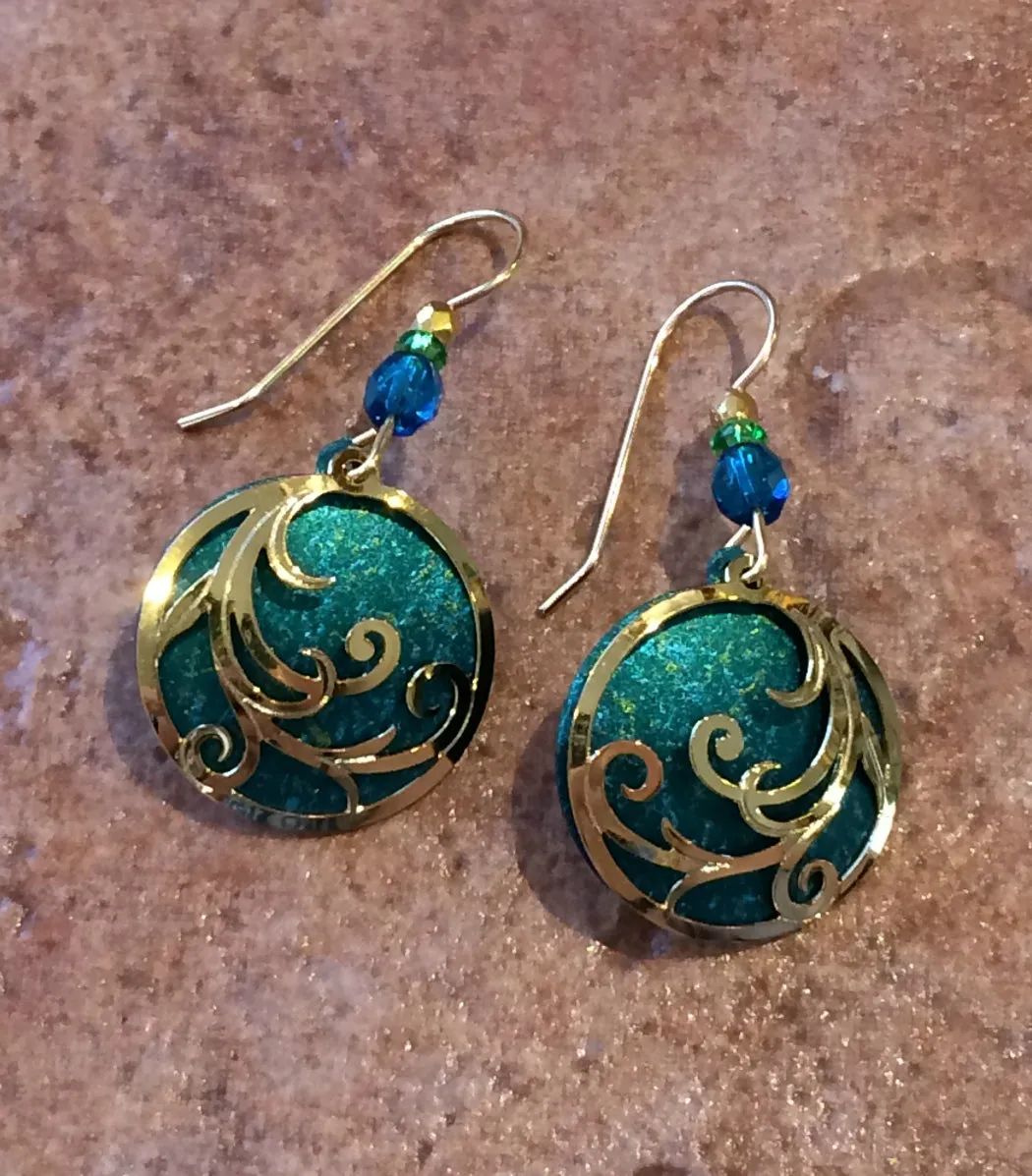 Swirled Disc Dangles by Adajio