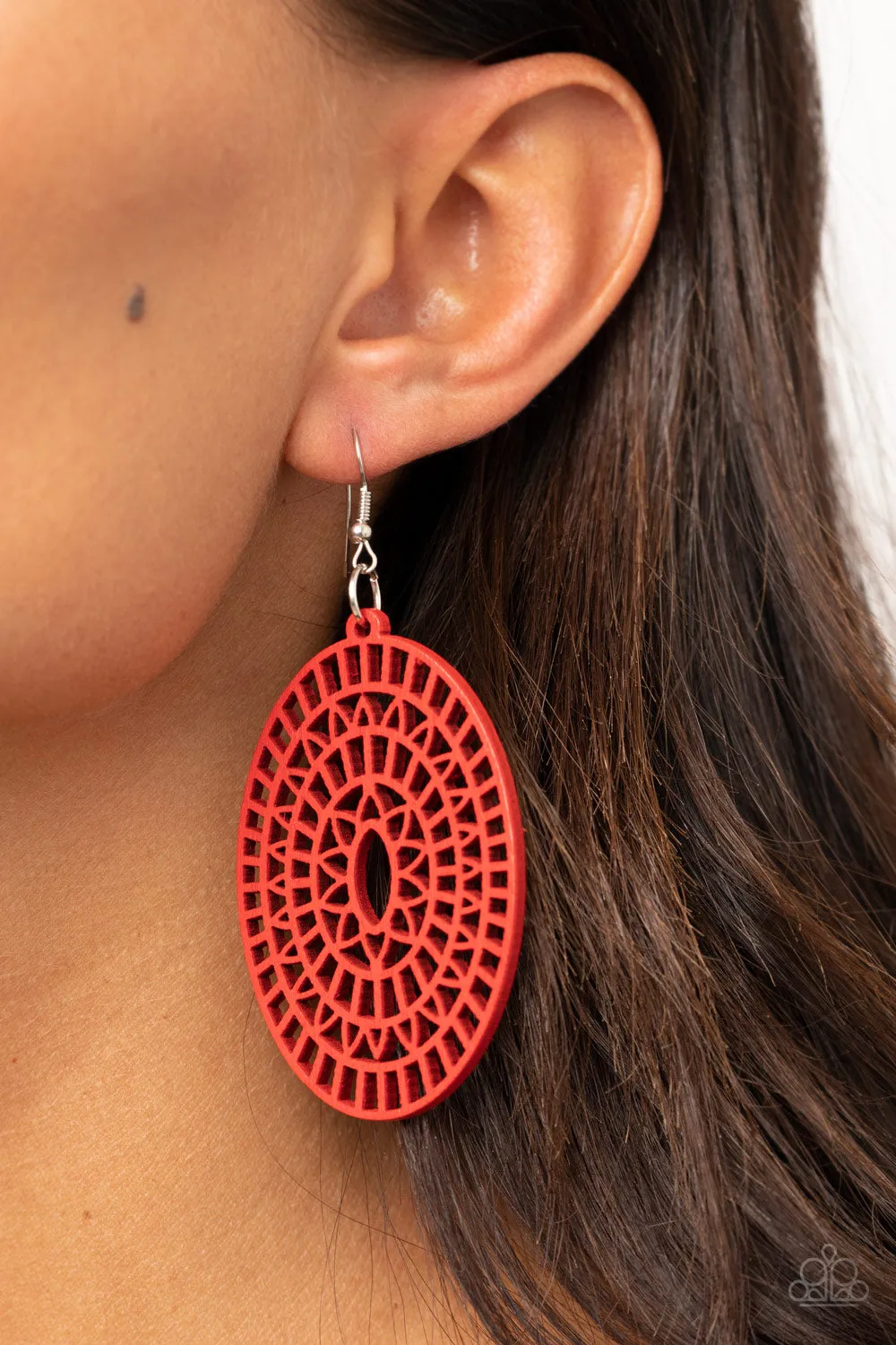 Tropical Retreat Red-Earrings