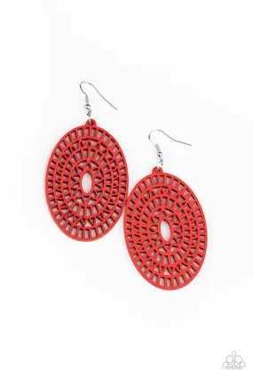 Tropical Retreat Red-Earrings