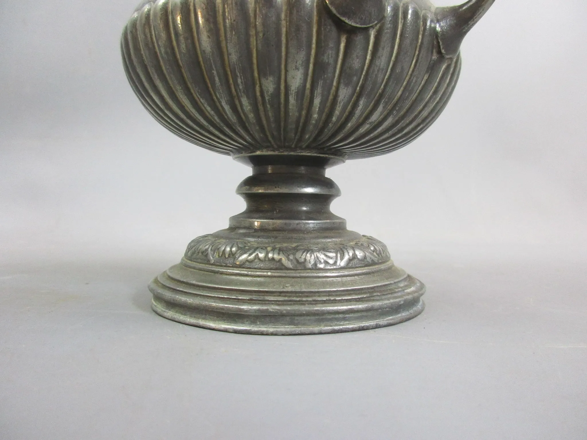 Twin Handled Pewter Urn Vase Antique Edwardian c1910