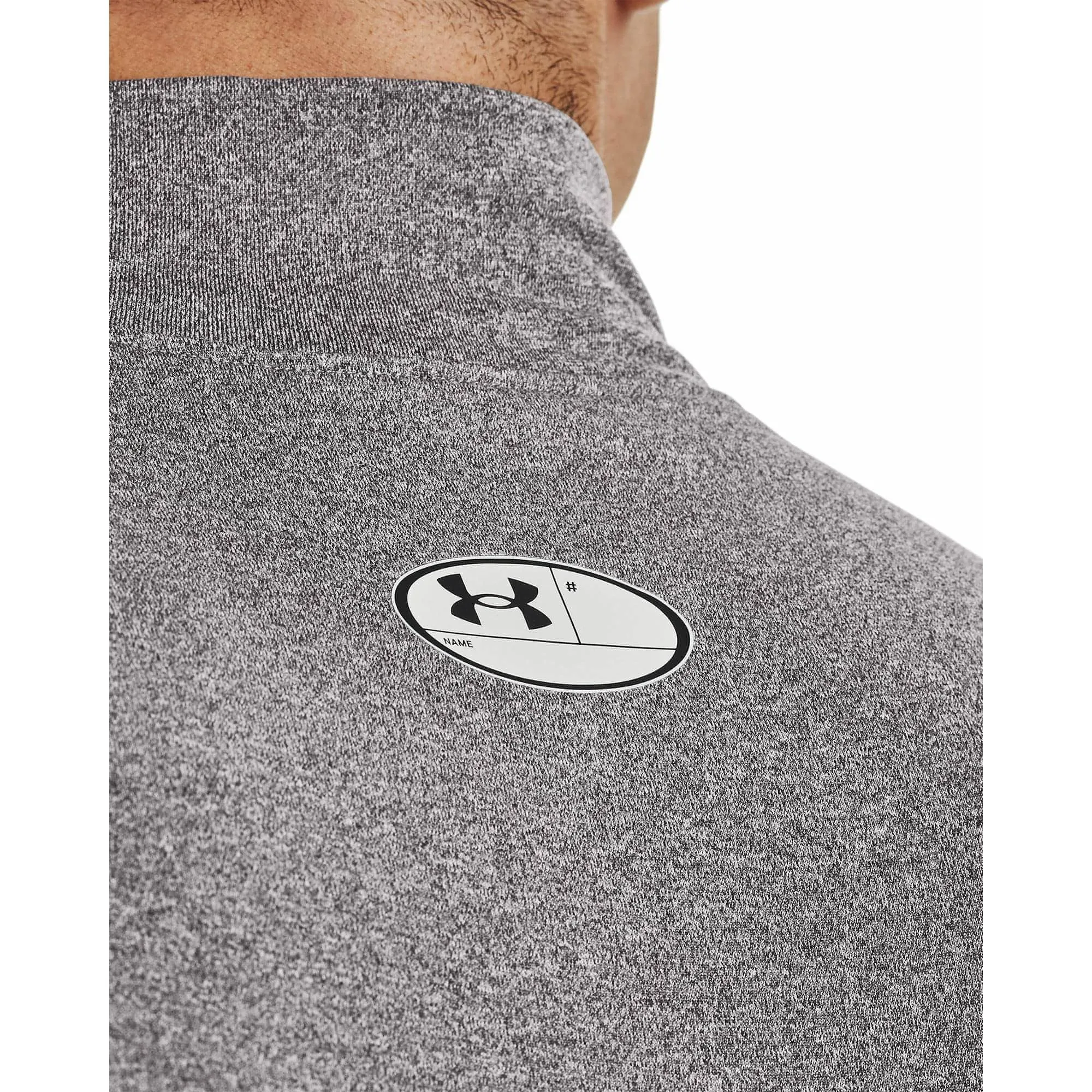 Under Armour ColdGear Compression Mock Long Sleeve Mens Running Top - Grey