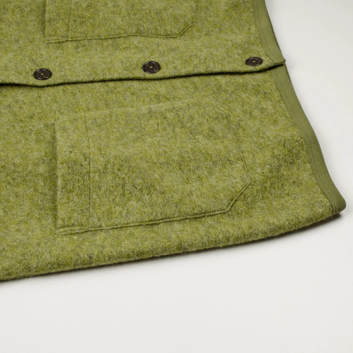 Universal Works - Cardigan Wool Fleece - Light Olive