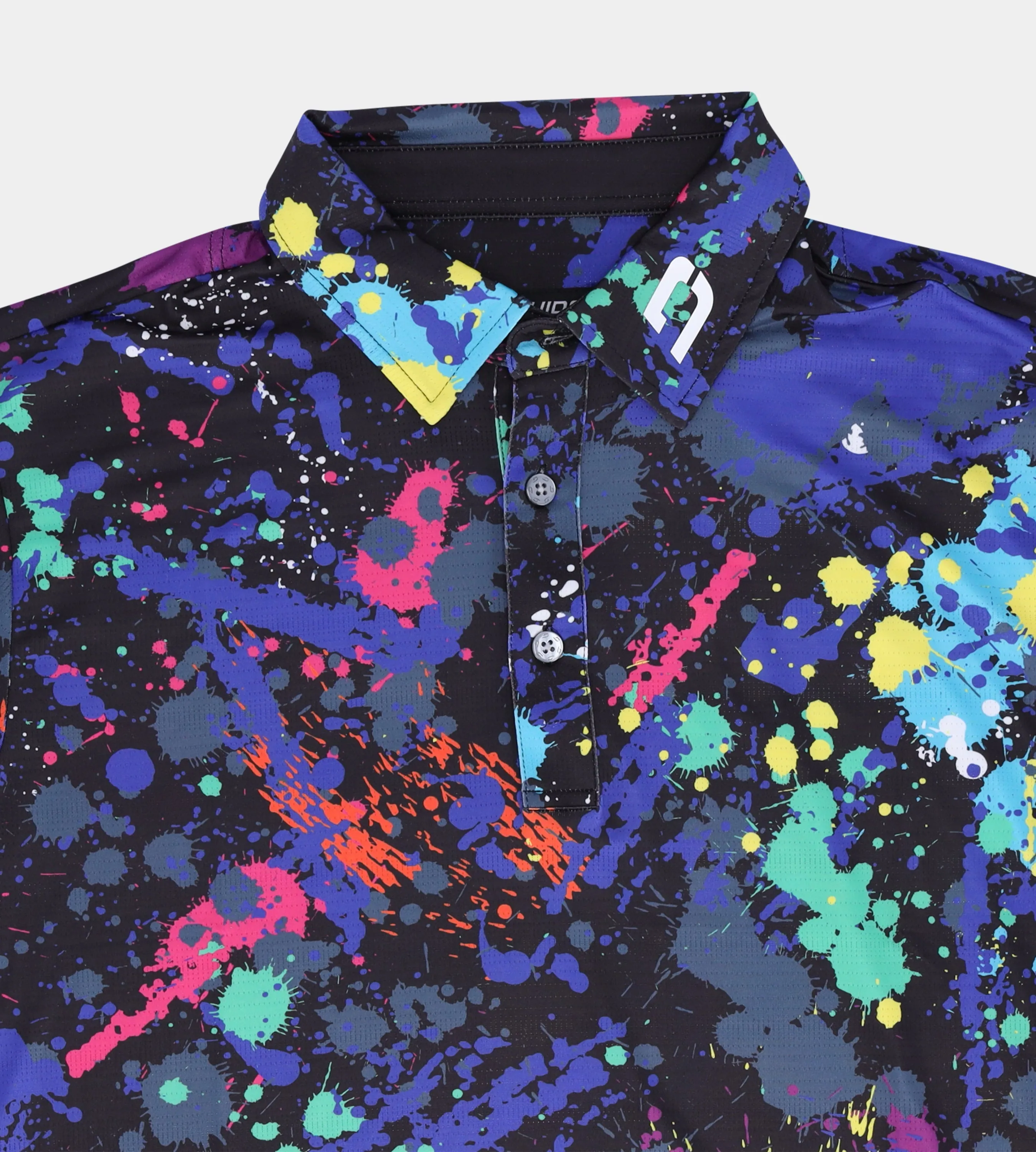 VIVID SPLATTER POLO - BLACK