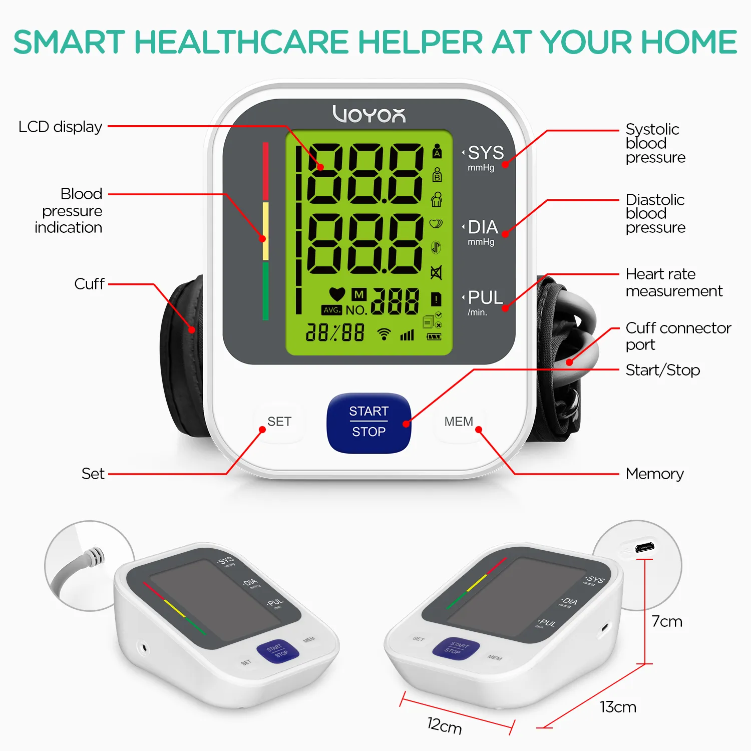 VOYOR Blood Pressure Monitor BP100