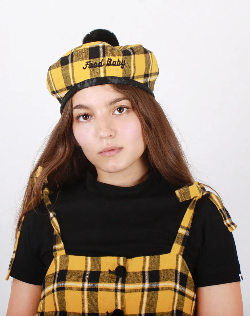 YELLOW CHECK PINNY DRESS