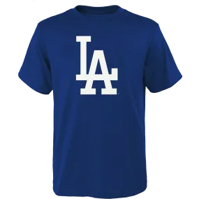 Youth Dodgers Primary Logo Short Sleeve Tee