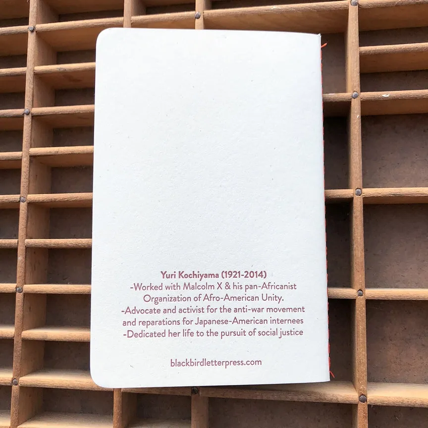 Yuri Kochiyama Letterpress Notebook