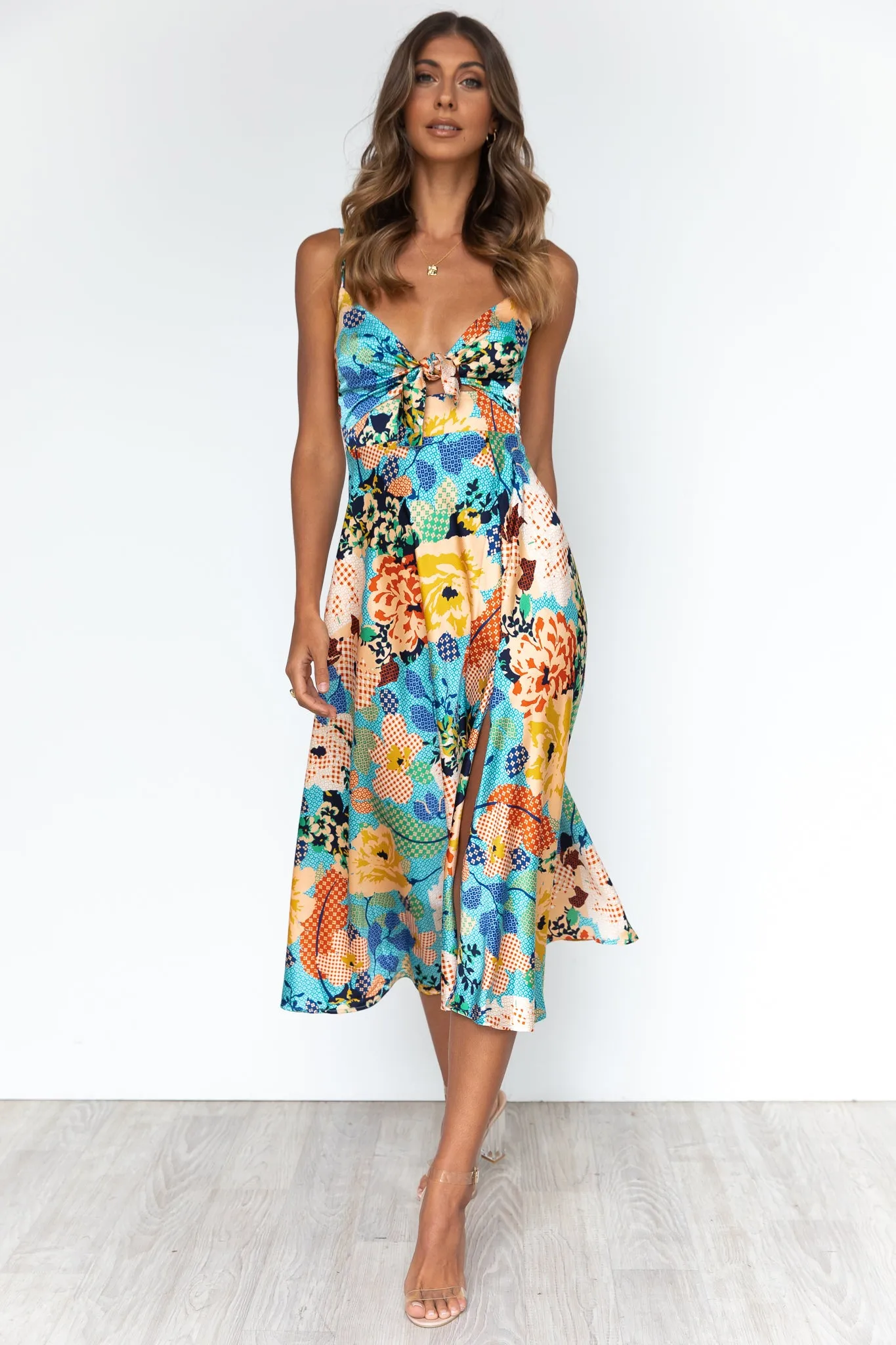 Zazu Dress - Floral/Aqua